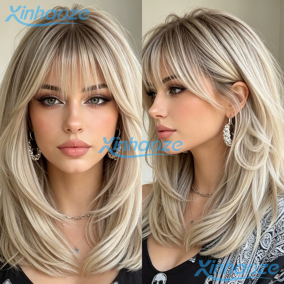 Fringe Human Hair Platinum Blo - 613 Blonde Body Wave Lace Front Wig ulasan dan harga