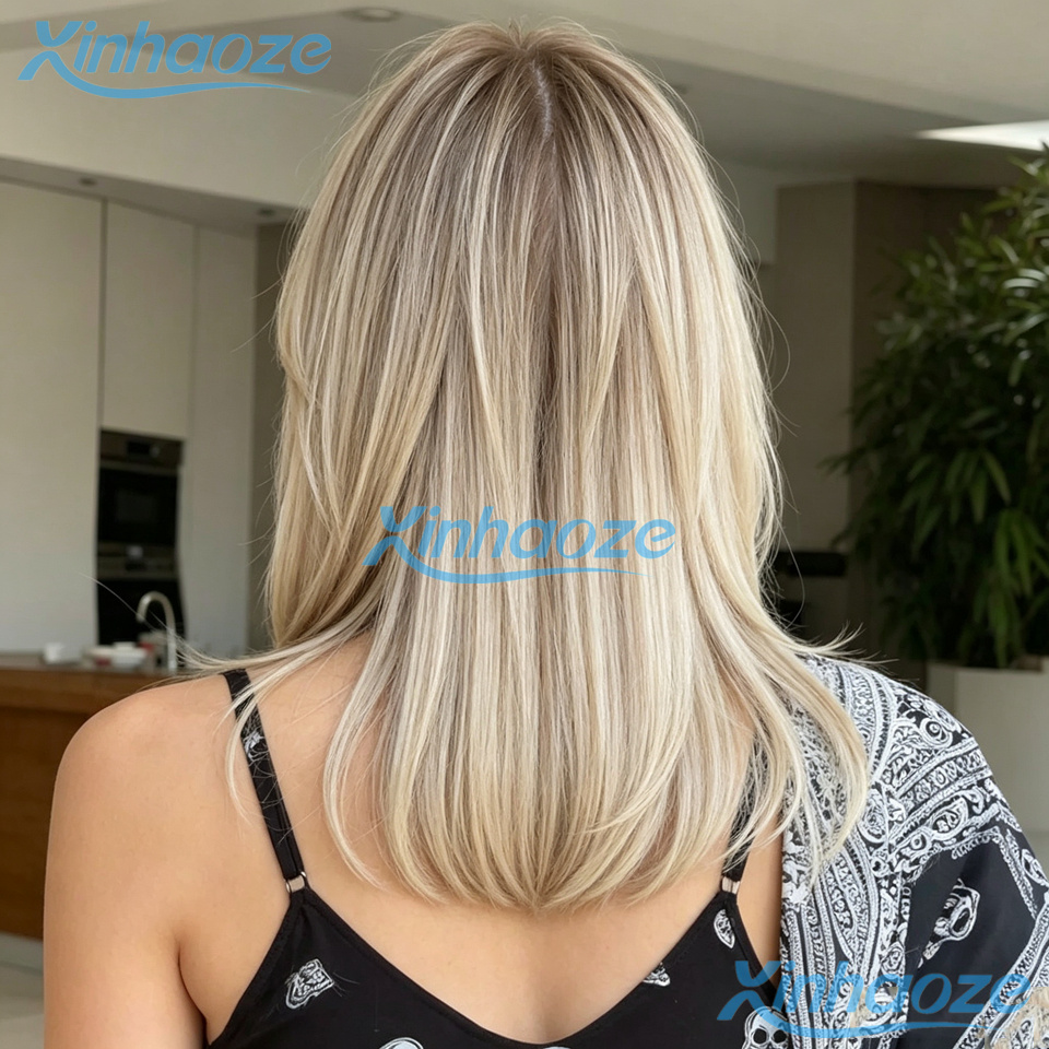 Fringe Human Hair Platinum Blo - 613 Blonde Body Wave Lace Front Wig ulasan dan harga