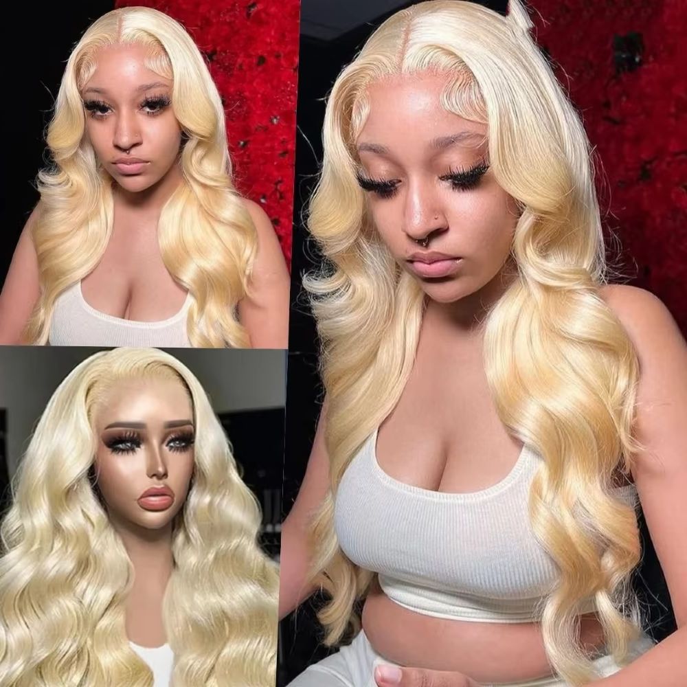 46 Inches #613 Blonde Body Wav - 613 Blonde Body Wave Lace Front Wig ulasan dan harga