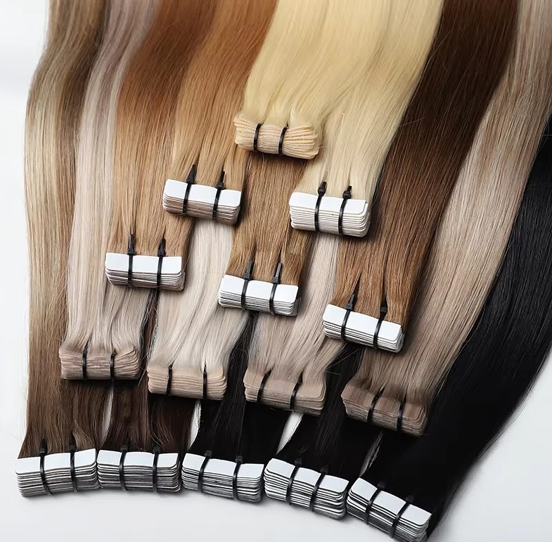 Tape Ins Human Hair Extensions - Invisible Tape In Extensions Real Hair ulasan dan harga