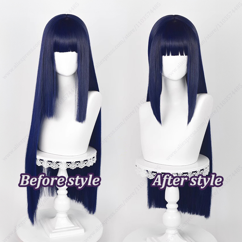 Hinata Hyuga Cosplay Wig Blue  - Synthetic Braided Wigs For Black Women ulasan dan harga